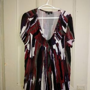 Multi color abstract blouse
